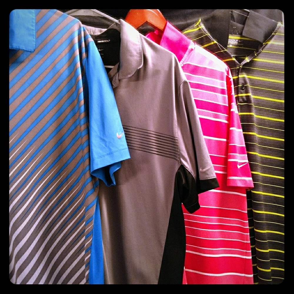 Men's Nike Dri-fit golf shirts